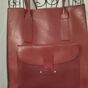 Leather laptop bag